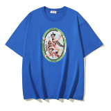 25ss high-quality OFF OW trendy high street arrow print summer short-sleeve casual loose T-shirt for men and women couples