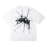 Cross-border European and American foreign trade S-letter printed cartoon series street casual loose-fitting unisex short-sleeve shirt