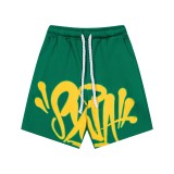 SynaWord American-style trendy brand high street loose shorts Y2K hip-hop street style casual couple's shorts for men and women