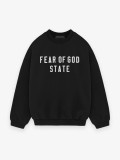 FOG ICON New Autumn/Winter Trendy Brand Fleece-Lined Letter Print Crew Neck Sweatshirt Unisex Versatile Hoodie