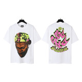 New cross-border HELL trendy high-quality vintage distressed T-shirt, loose fit printed short-sleeve T-shirt, unisex style for couples