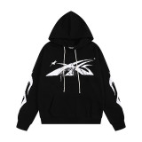 24ss American high street fashion brand HELL street heavy print terry sweatshirt casual sports hooded set for men and women
