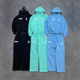 25ss Cross-Border Foreign Trade 6PM Drill American Trend High Street Hip-Hop Hooded Sweatshirt and Long Sweatpants Unisex Set