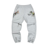 25ss European and American trendy brand GALLERY DEPT hand-painted splatter ink graffiti print patchwork pure cotton sweatpants casual trousers