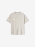 Cross-border American streetwear brand FOG's summer ESSENTIALS letter pattern embossed short-sleeve T-shirt for men and women, featuring high street fashion style.