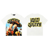 26ss Cross-Border Foreign Trade Mixed Emotion American Fashion Brand New Short-Sleeve Angel Rhinestone Loose T-Shirt for Men