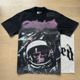 26ss Cross-Border Foreign Trade GOD American Trend High Street Vintage Washed Distressed Skull Unisex Loose Fit Printed Short Sleeve T-Shirt