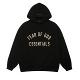 Spring/Summer New FOG ICON Double-Line Letter Print Crew Neck Pullover Short Sleeve Unisex Fleece Hoodie
