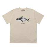 Popular cross-border e-commerce brand Palmt: New summer short-sleeve T-shirt with round neck, letter print, unisex, loose fit, European and American style