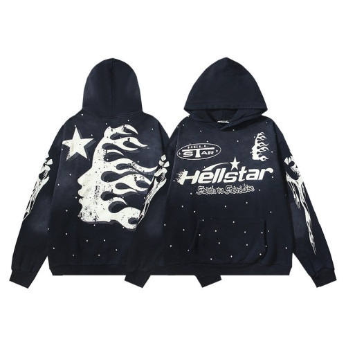 Cross-border American-style trendy brand letter-print vintage hoodie, loose-fit sweatshirt and pants set for men and women, thickened