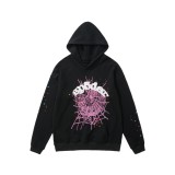 New autumn and winter 55555 spider print terry hooded sweatshirt, American street style casual loose hoodie