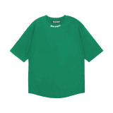 Popular cross-border e-commerce brand Palmt: New summer short-sleeve T-shirt with round neck, letter print, unisex, loose fit, European and American style