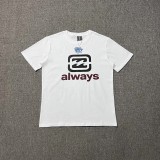 ADWYSD Full Series Sun Scroll Letter Print Casual Loose High Street Couple Short Sleeve T-Shirt for Men and Women, Foreign Trade