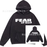 Cross-border autumn and winter FOG loose casual letter print unisex high street hooded sweatshirt basic trendy sweatshirt