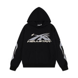 25ss American high street fashion brand HELL street heavy print terry sweatshirt casual sports hooded set for men and women