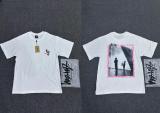 New cross-border men's and women's short-sleeve T-shirts, summer men's loose 230g heavy silk screen printed T-shirts