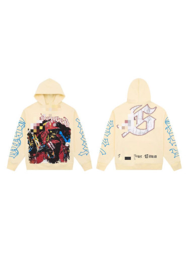 New trendy God-speed skull rock band washed vintage hoodie, loose casual sweatshirt