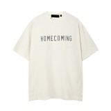 FOG ICON Spring/Summer New Double Row Dopamine Letter Short Sleeve Unisex High Street T-Shirt