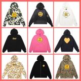 DREW ICON Smiling Sunflower Print Justin Bieber Trendy Unisex Casual Loose Hoodie Sweatshirt