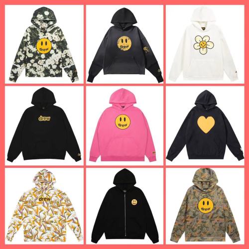 DREW ICON Smiling Sunflower Print Justin Bieber Trendy Unisex Casual Loose Hoodie Sweatshirt