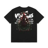 VLONE FOG short-sleeve Grim Reaper limited edition large V high street T-shirt, loose fit, printed, American style, JUICE WRLD collaboration tee