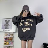American-style trendy brand, European and American influencer style hoodie with foam heart print graffiti, unisex hooded sweatshirt wholesale