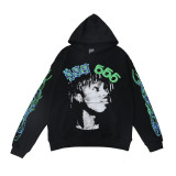 25ss cross-border foreign trade Sp555der American-style trendy brand foam letter full rhinestone hoodie sweatshirt and pants for men and women