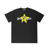 Cross-border European and American trendy brand Palm Angels short-sleeve loose T-shirt with shark tail and letter print, unisex.