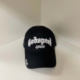 Cross-border European and American trendy brand God&speed skull letter embroidered baseball cap, curved brim cap, unisex outdoor cap
