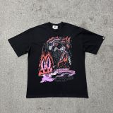 American high street niche fashion brand summer new skull figure basketball print retro loose round neck short sleeve T-shirt