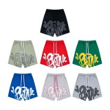 SynaWord American-style trendy brand high street loose shorts Y2K hip-hop street style casual couple's shorts for men and women