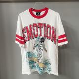 MIXED EMOTION American fashion brand Angel high street rhinestone vintage loose short-sleeve full-print unisex T-shirt