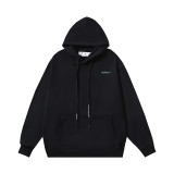 High-quality OFF American streetwear brand heavyweight Angel Caravaggio pure cotton arrow print hoodie OW sweatshirt for men and women