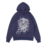 High-quality YoungThugSp555der American street fashion brand Pink loose-fit unisex hooded sweatshirt