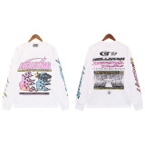 [Hell Series] Trendy High Street Hell Star Distressed Worker Head Print Casual Hoodie