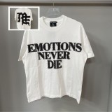 European-style fashion printed short-sleeve T-shirt for men, trendy brand with rhinestone embellishments, personalized men's clothing, stylish and slim-fit floral T-shirt