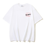 25ss high-quality OFF OW trendy high street arrow print summer short-sleeve casual loose T-shirt for men and women couples
