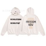 Cross-border autumn and winter FOG loose casual letter print unisex high street hooded sweatshirt basic trendy sweatshirt