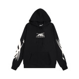 24ss American high street fashion brand HELL street heavy print terry sweatshirt casual sports hooded set for men and women