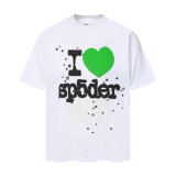 26ss Cross-Border Foreign Trade Sp555der American Style Trendy Brand High Street Printed Foam Loose Casual Short Sleeve T-Shirt for Men and Women