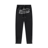 Trapstar's new rainbow gradient letter tiger head embroidery unisex hooded sports sweatshirt and jogger pants set