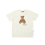 Wholesale cross-border European and American trendy brand Palm Angels decapitated bear print short-sleeve t-shirts for men and women, couples' high street half-sleeve shirts