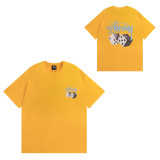 Summer short-sleeve Stus heavy-duty long-sleeve with correct lettering, high-quality American streetwear brand for couples