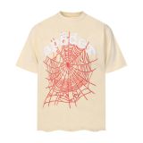 26ss Cross-Border Foreign Trade Sp555der American Style Trendy Brand High Street Printed Foam Loose Casual Short Sleeve T-Shirt for Men and Women