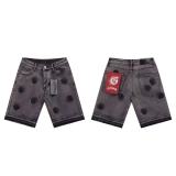 Cross-border foreign trade GOD trendy high street rock band washed vintage embroidered men's denim flared pants