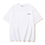 25ss European and American cross-border fashion high street OFF-WHITE high-quality printed graffiti loose short-sleeve T-shirt for men and women
