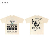 26ss Cross-Border Foreign Trade RRR123 CVA American Style Trendy Streetwear Vintage Washed Loose Short-Sleeve T-Shirt for Men