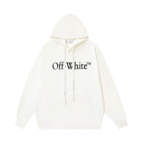 High-quality OFF American streetwear brand heavyweight Angel Caravaggio pure cotton arrow print hoodie OW sweatshirt for men and women