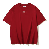 American streetwear brand OFF OW arrow graffiti print heavy-duty street style summer short-sleeve high street casual T-shirt for men and women