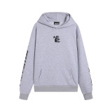 24ss American high street fashion brand HELL street heavy print terry sweatshirt casual sports hooded set for men and women